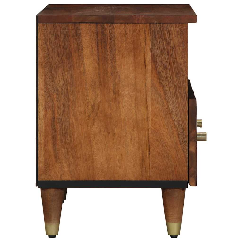 Cabinet TV cu raft cu depozitare Maro Lemn masiv de mango GartenMobel Dekor