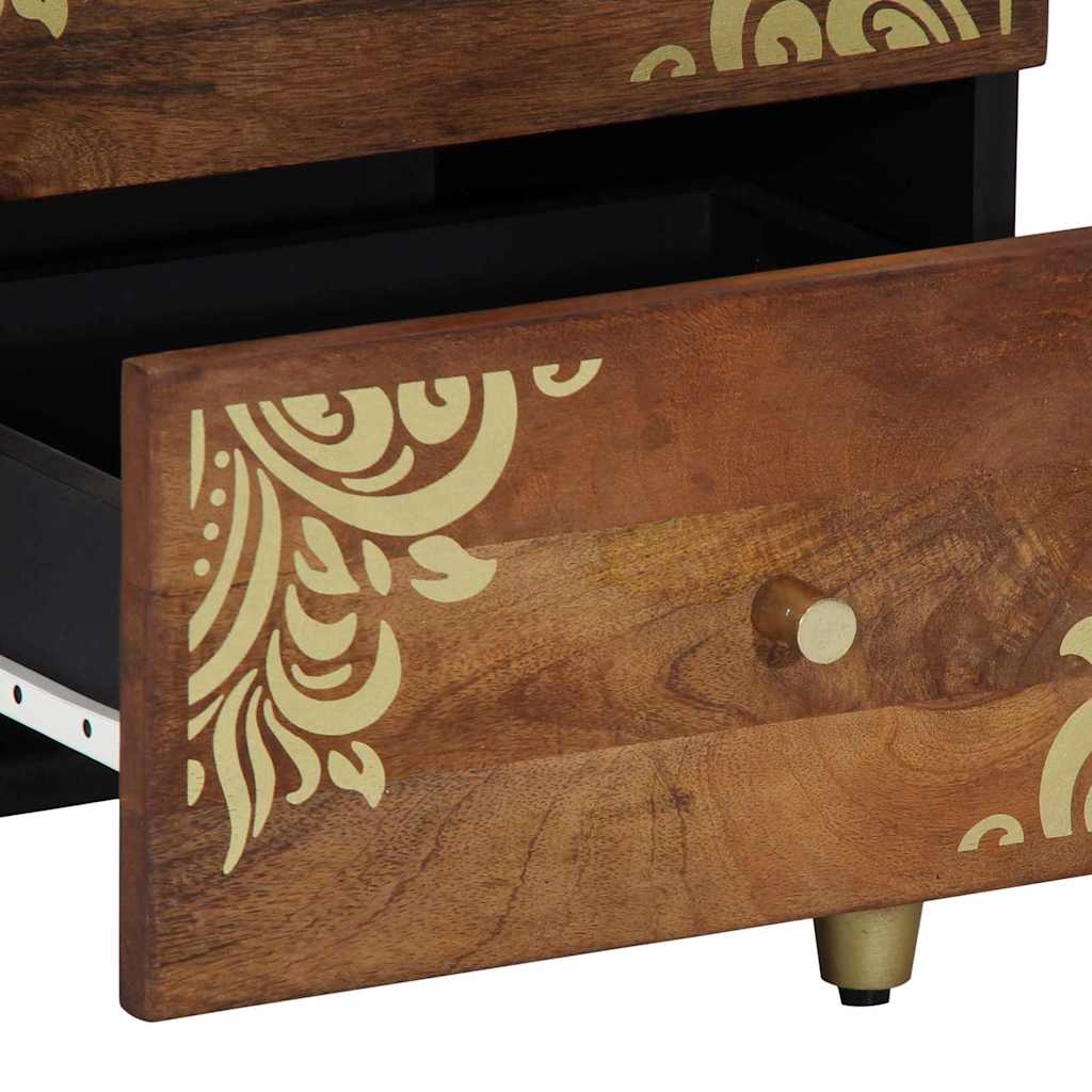 Dulap de noapte cu sertar 2 pcs maro miere 40 x 33 x 46 cm GartenMobel Dekor