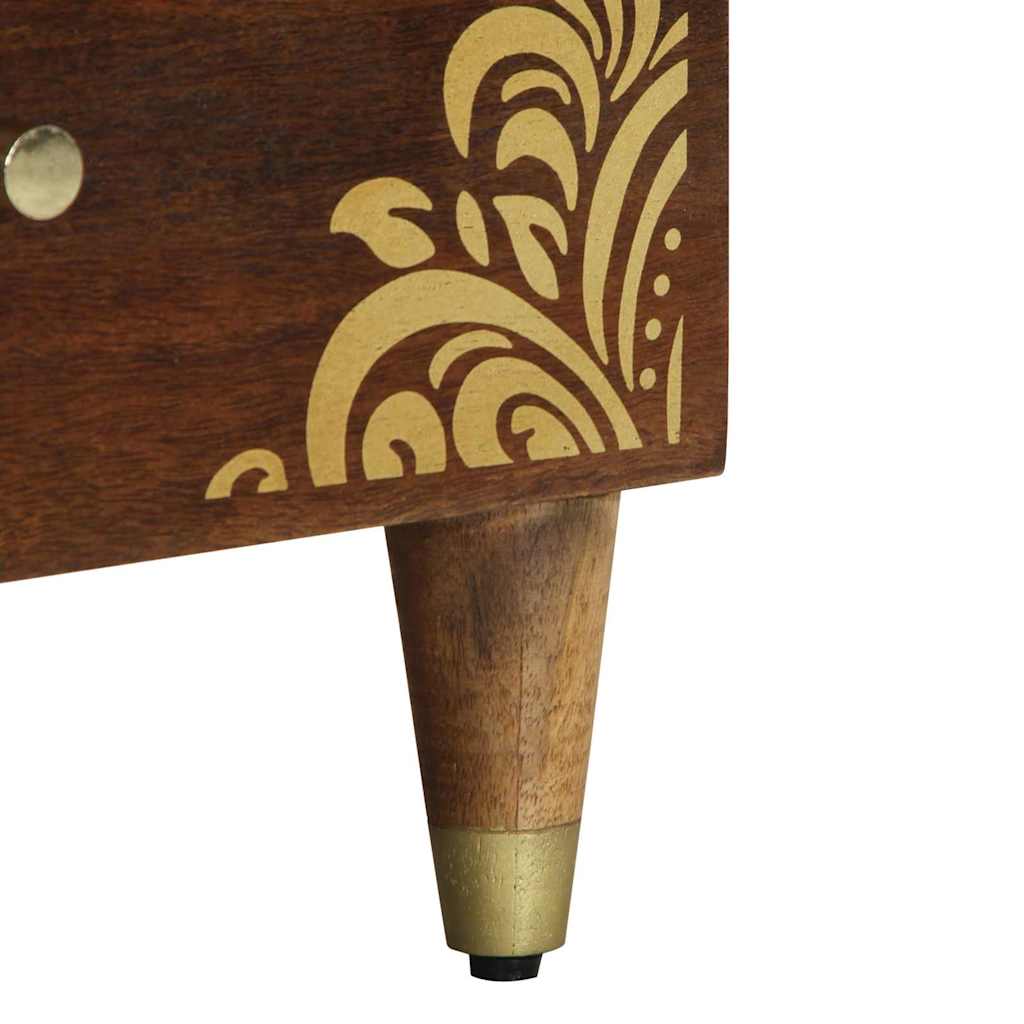 Dulap de noapte maro miere 40 x 33 x 46 cm Lemn masiv de mango GartenMobel Dekor