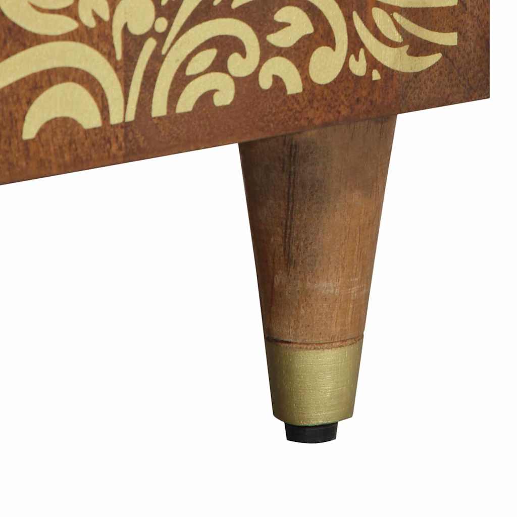 Dulap de noapte maro miere 50 x 33 x 60 cm Lemn masiv de mango GartenMobel Dekor