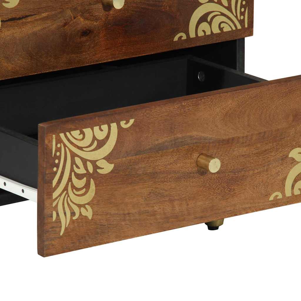 Dulap de noapte maro miere 50 x 33 x 62 cm Lemn masiv de mango GartenMobel Dekor