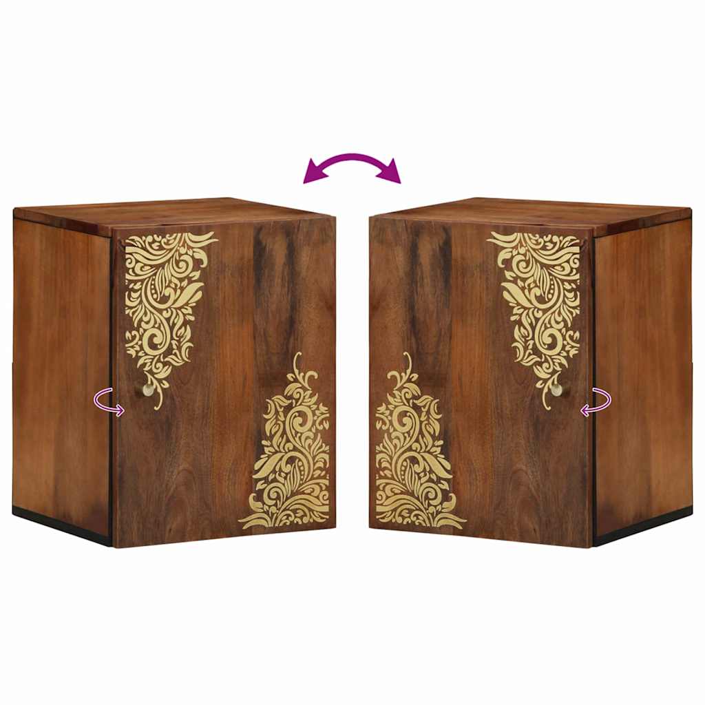 Dulap de perete pentru baie cu ușă maro miere 38 x 33 x 48 cm GartenMobel Dekor