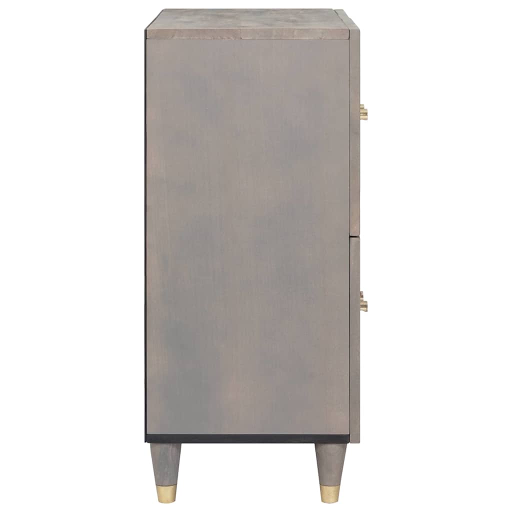 Bufet cu raft Gri și Aur 60 x 33 x 75 cm Lemn masiv de mango GartenMobel Dekor