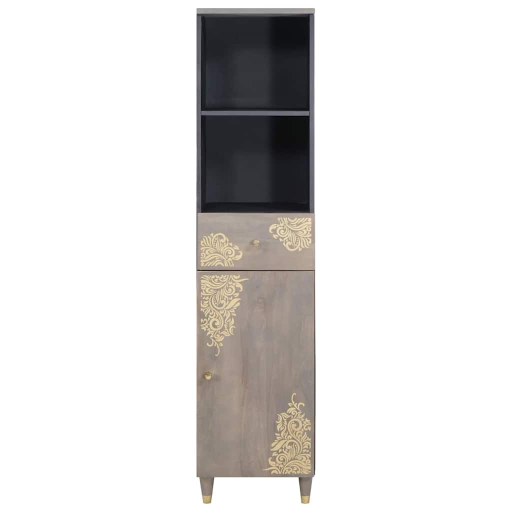 Bufet cu sertar Gri 38 x 33.5 x 160 cm Lemn masiv de mango GartenMobel Dekor