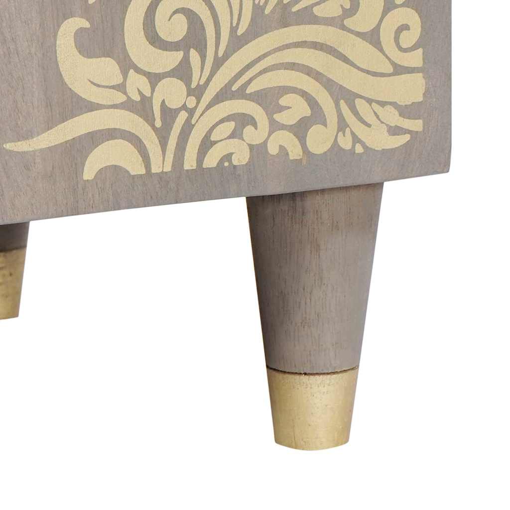 Bufet cu sertar Gri 38 x 33.5 x 160 cm Lemn masiv de mango GartenMobel Dekor