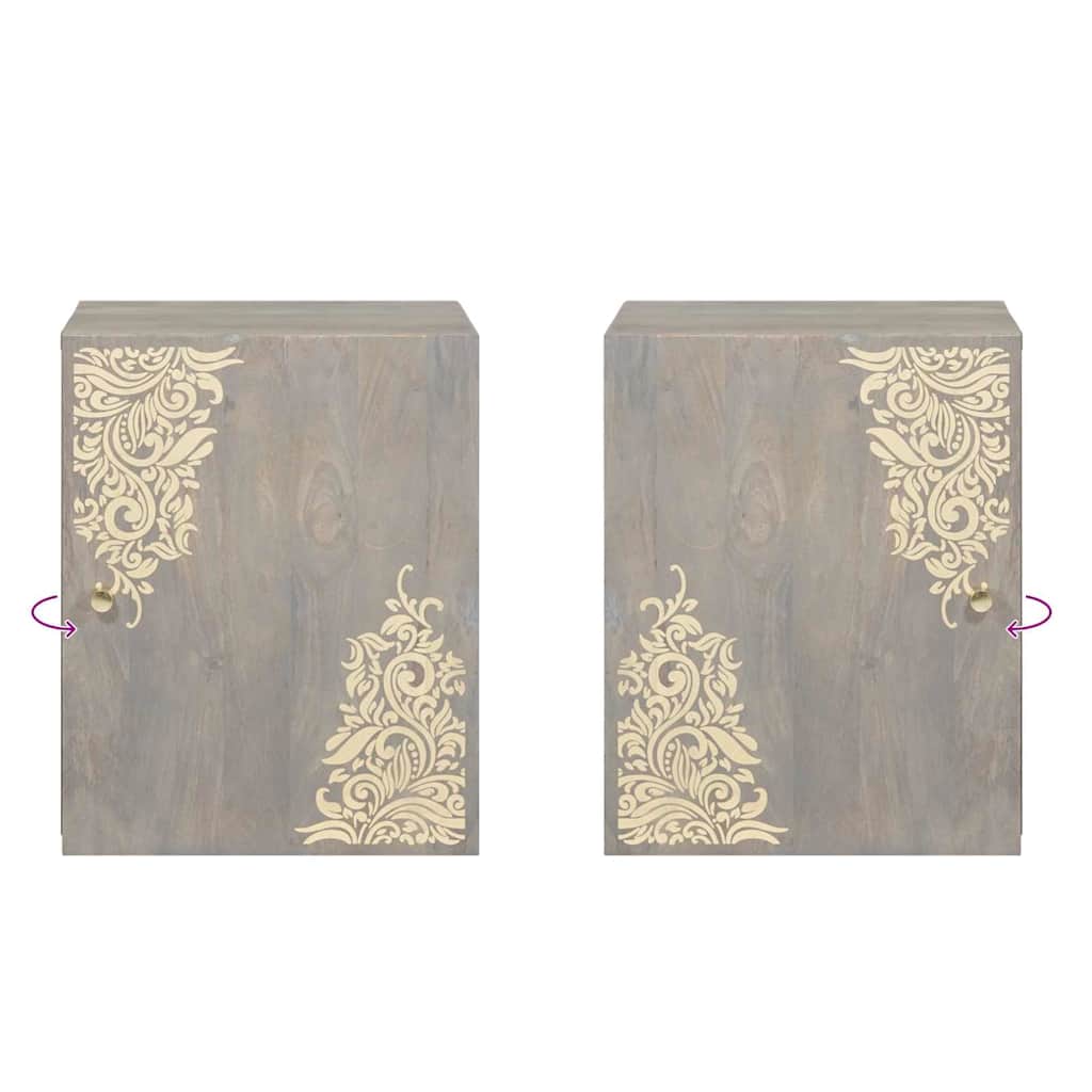 Dulap de perete pentru baie cu depozitare Gri 38 x 33 x 48 cm GartenMobel Dekor