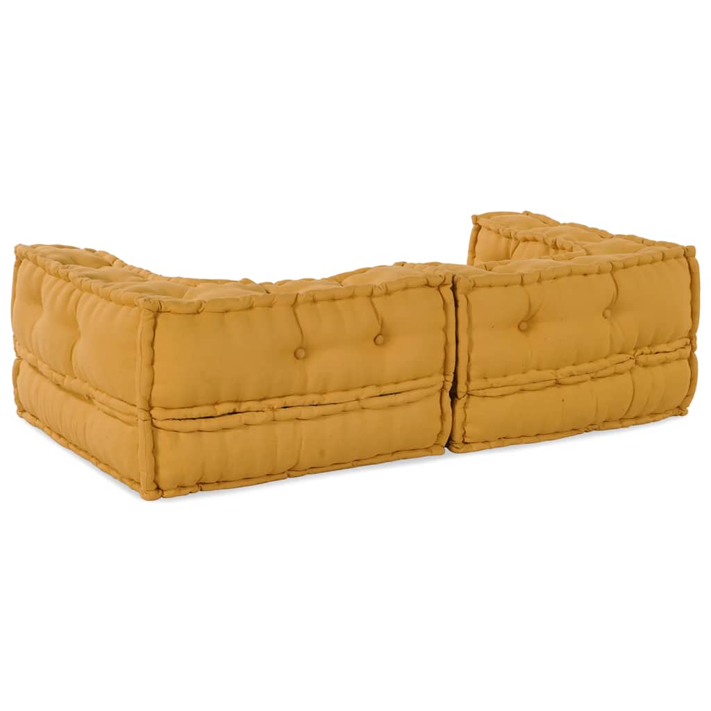 Puf modular galben 140x70x36 țesătură GartenMobel Dekor