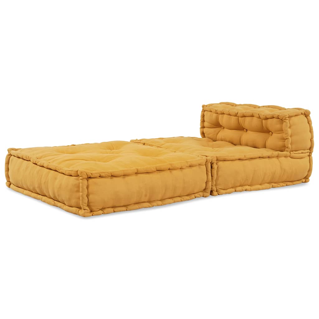 Puf modular galben 70x70x54 țesătură GartenMobel Dekor