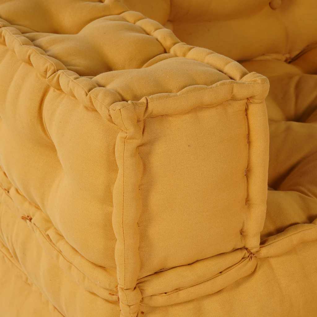Puf modular galben 70x70x54 țesătură GartenMobel Dekor