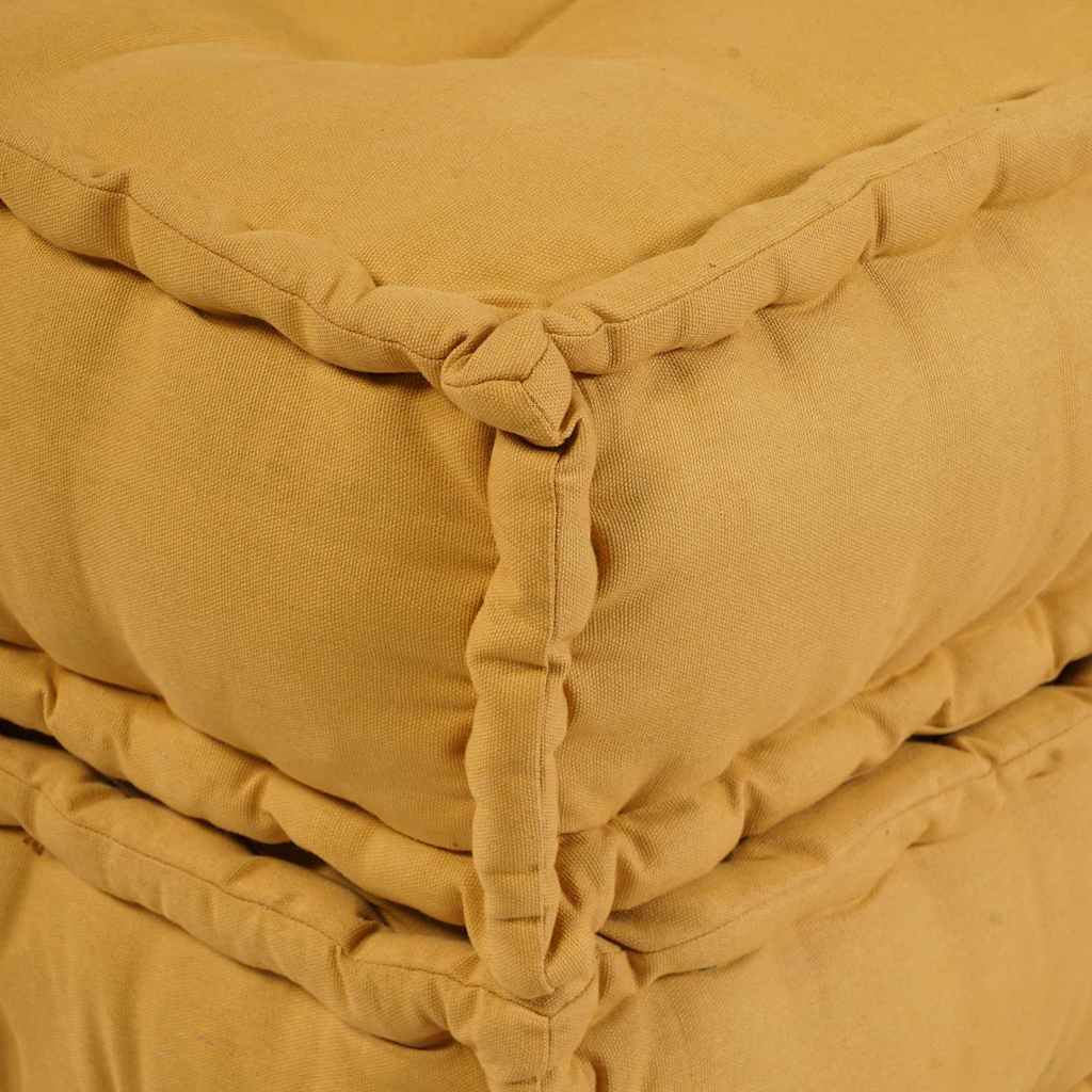 Puf modular galben 70x70x54 țesătură GartenMobel Dekor