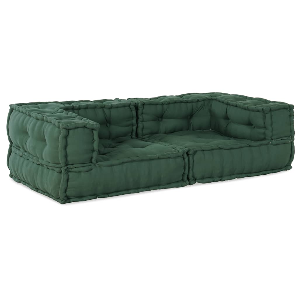 Puf modular verde 140x70x36 țesătură GartenMobel Dekor