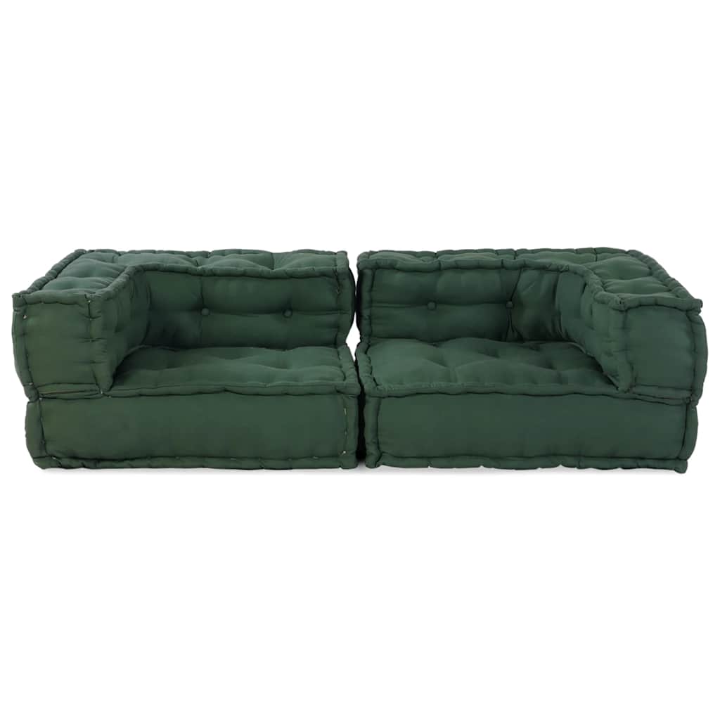 Puf modular verde 140x70x36 țesătură GartenMobel Dekor