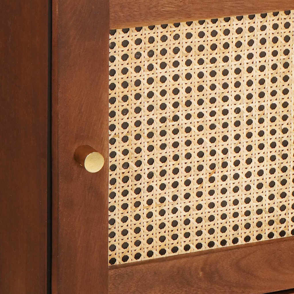 Raft înalt Maro 40 x 33.5 x 110 cm Ratan și lemn solid de mango GartenMobel Dekor