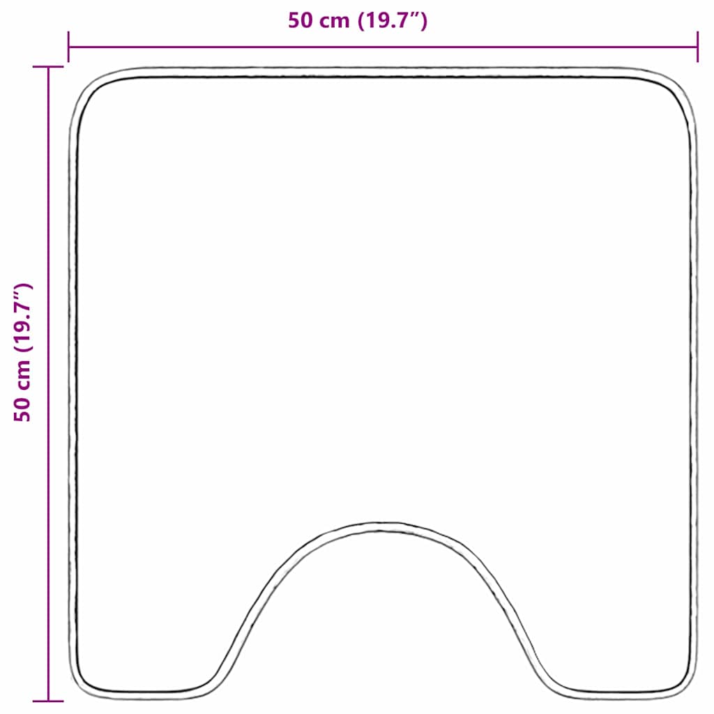 Covoare antiderapante pentru baie cu tăietură pentru toaleta GartenMobel Dekor