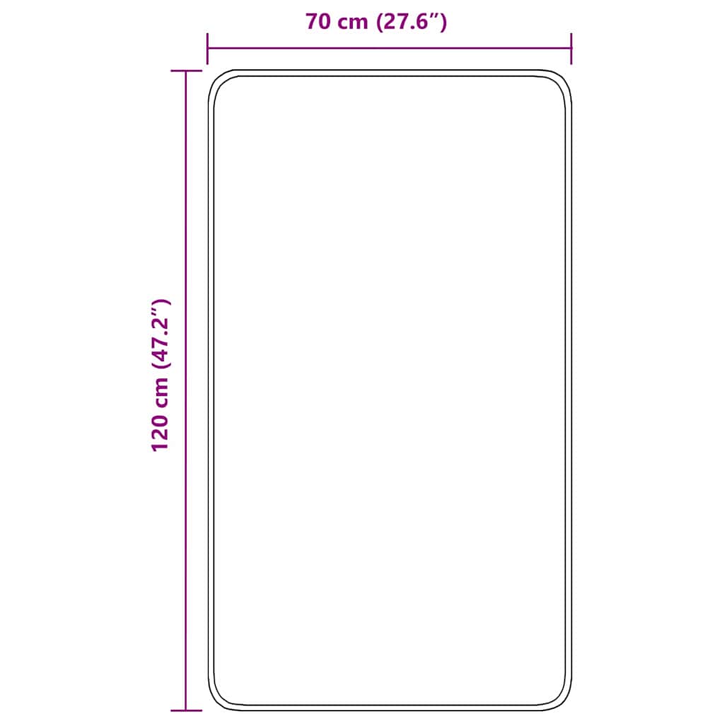 Covoare de baie anti-derapante Gri închis 70 x 120 cm PP GartenMobel Dekor