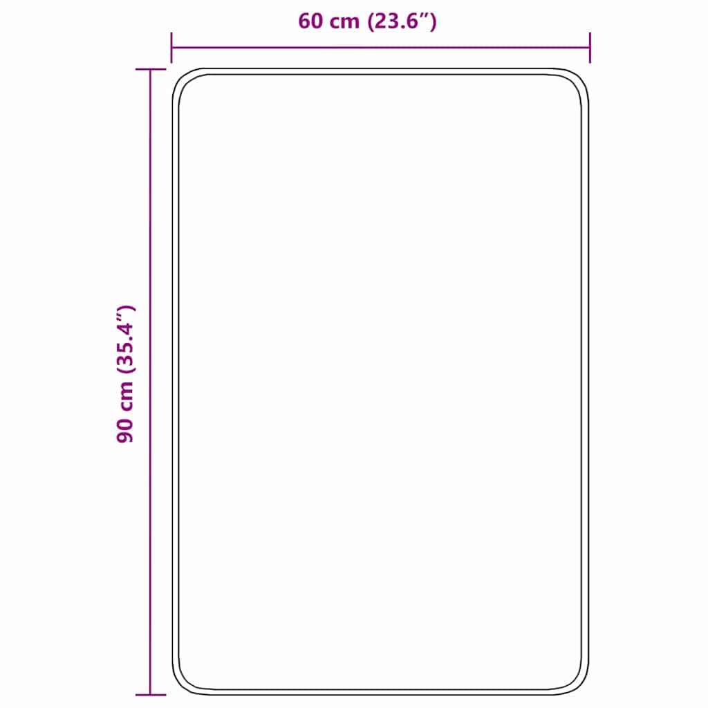 Covoare de baie anti-derapante albastru 60 x 90 cm PP GartenMobel Dekor