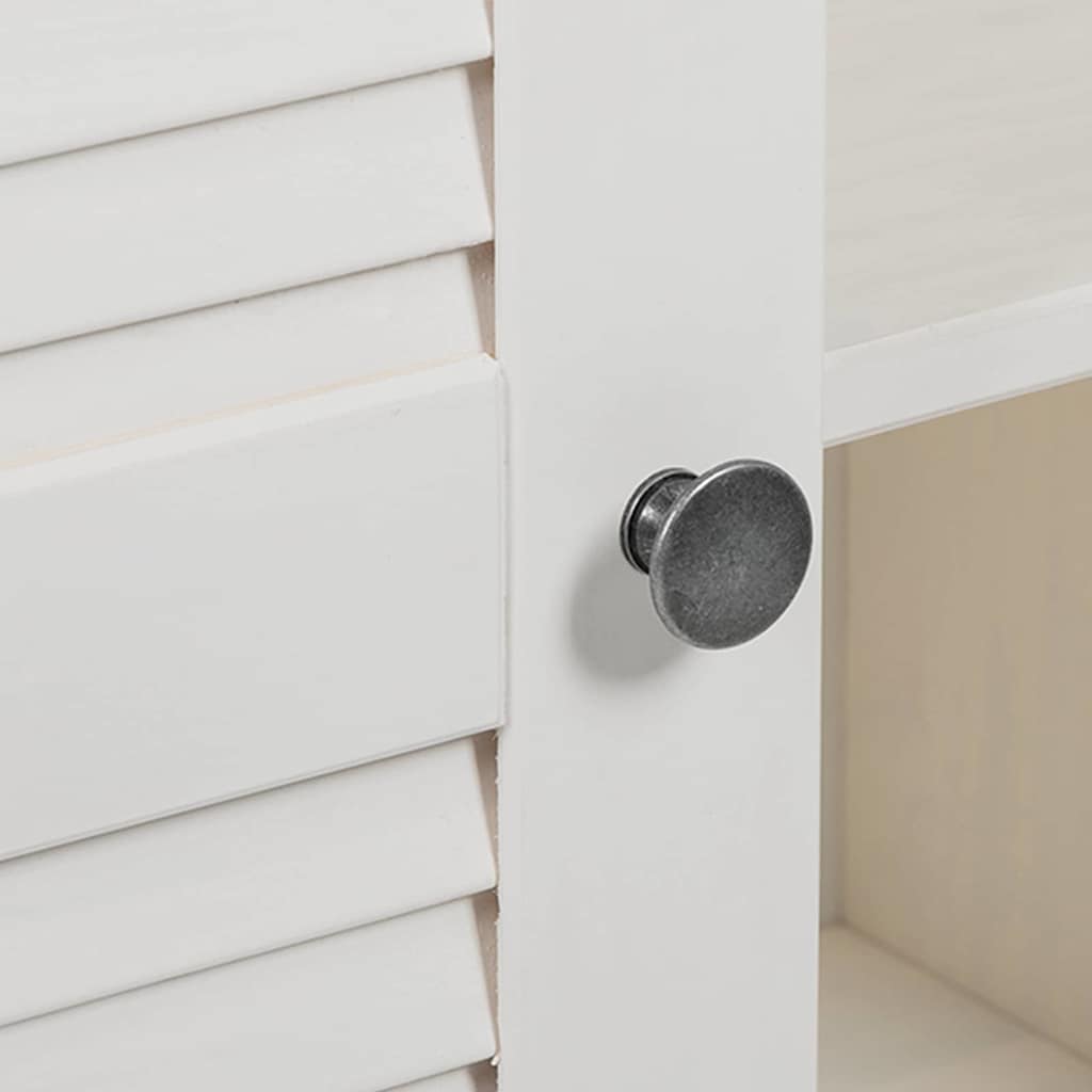 Dulap de Baie VIGO Alb 67.5 x 34 x 110 cm Lemn masiv de pin GartenMobel Dekor