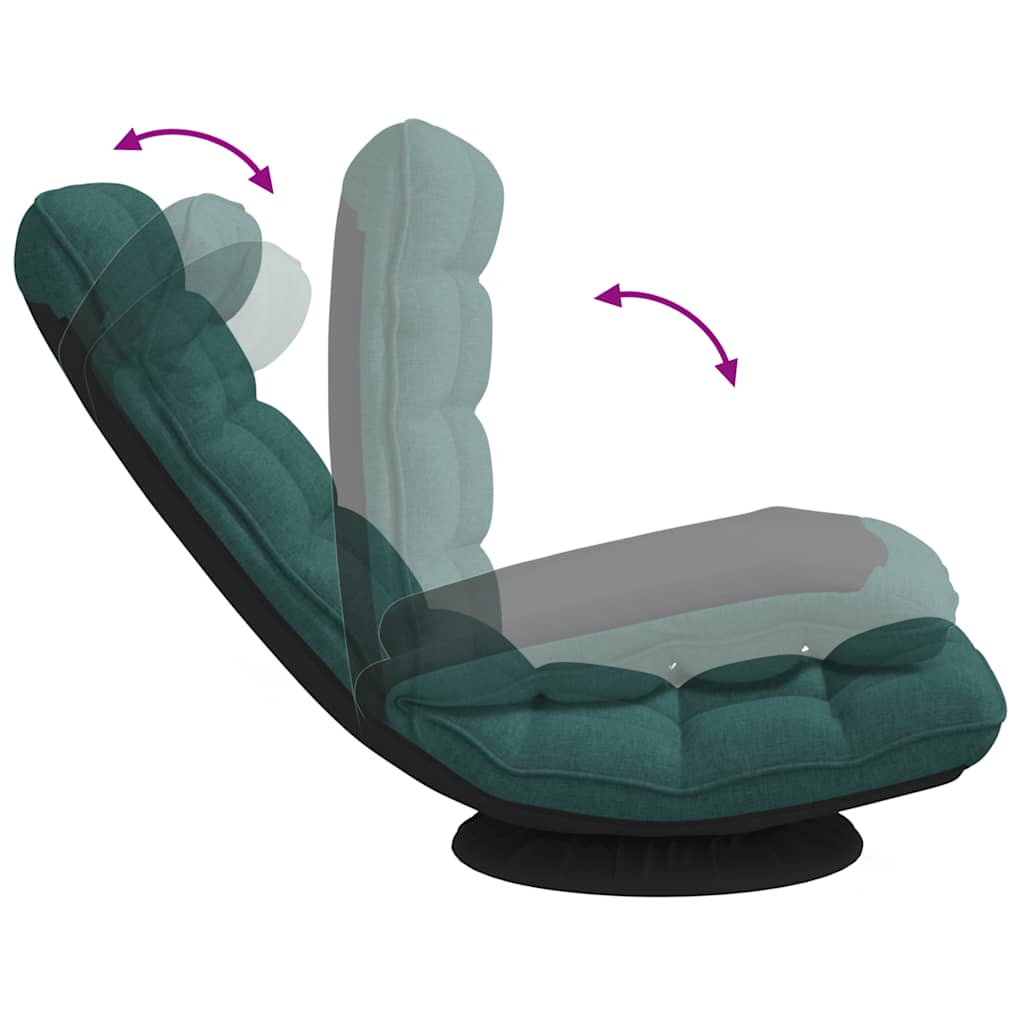 Scaun pivotant cu podea verde închis 70x51x79 cm stofa GartenMobel Dekor