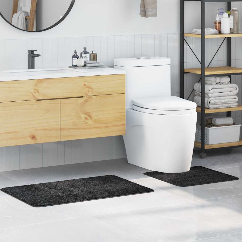 Set de mochete anti-derapante pentru baie 2 pcs Gri închis PP GartenMobel Dekor