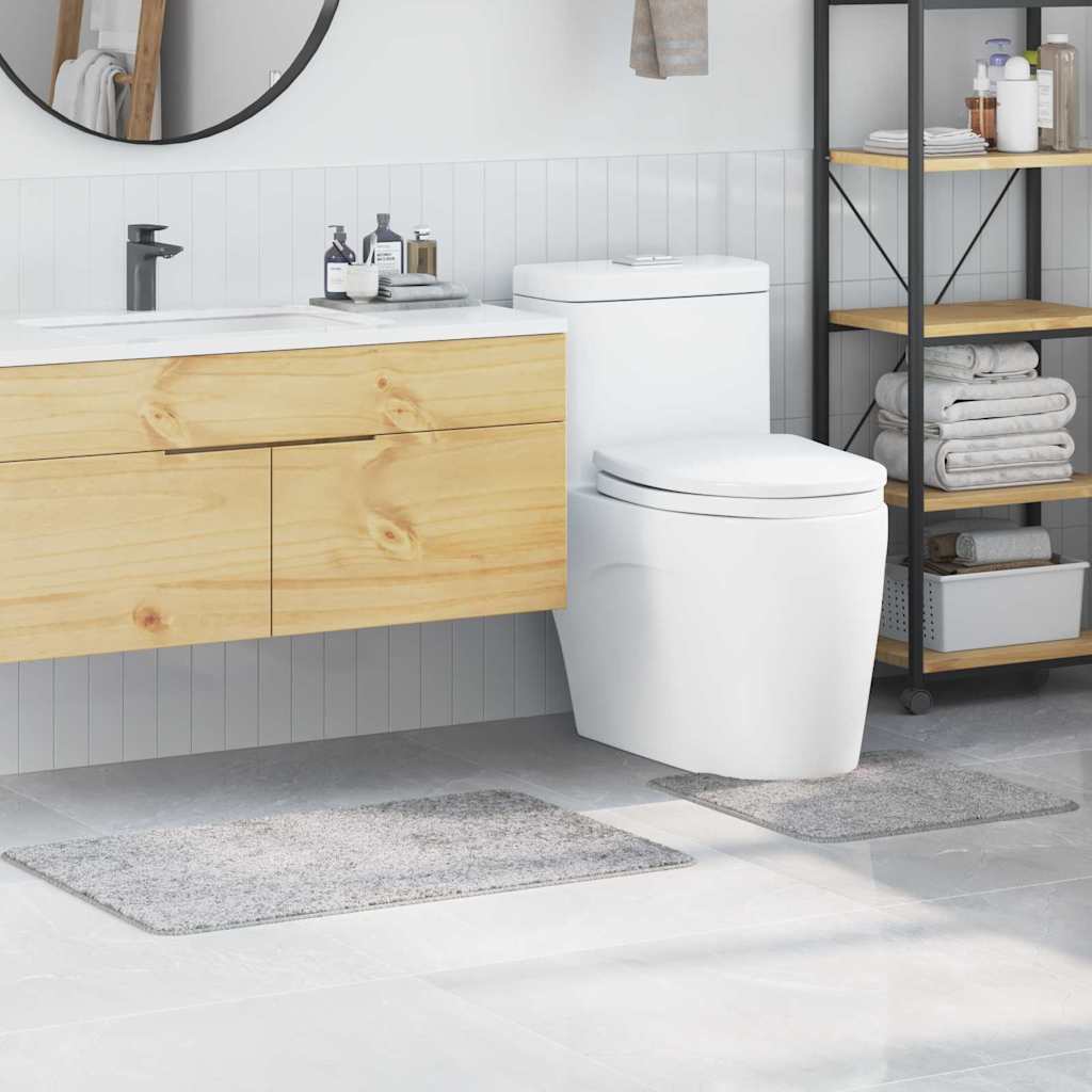 Set de mochete anti-derapante pentru baie 2 pcs Gri PP GartenMobel Dekor