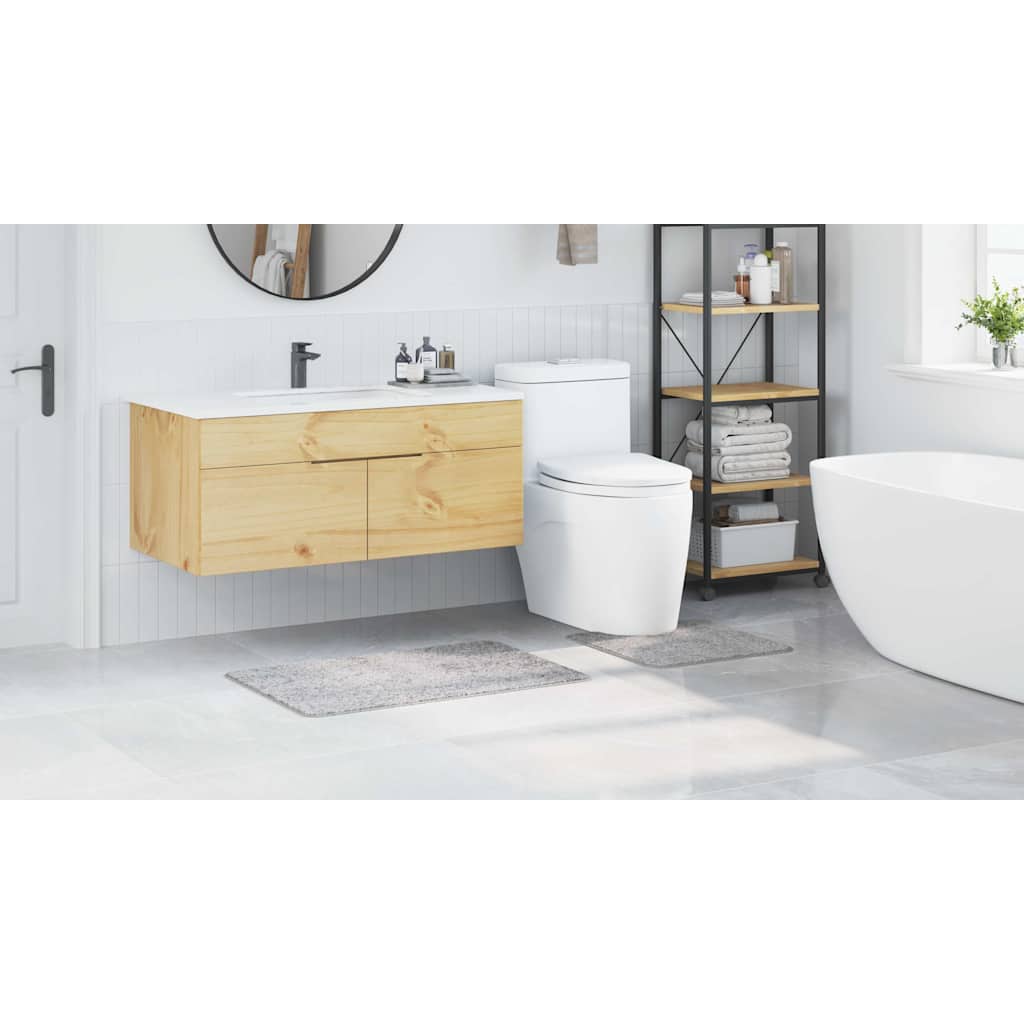 Set de mochete anti-derapante pentru baie 2 pcs Gri PP GartenMobel Dekor