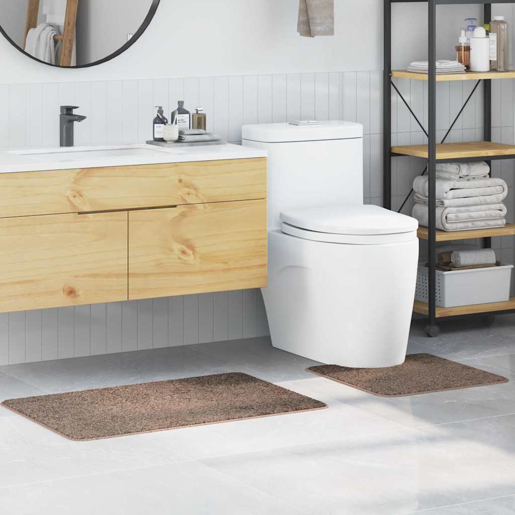 Set de mochete anti-derapante pentru baie 2 pcs Maro PP GartenMobel Dekor