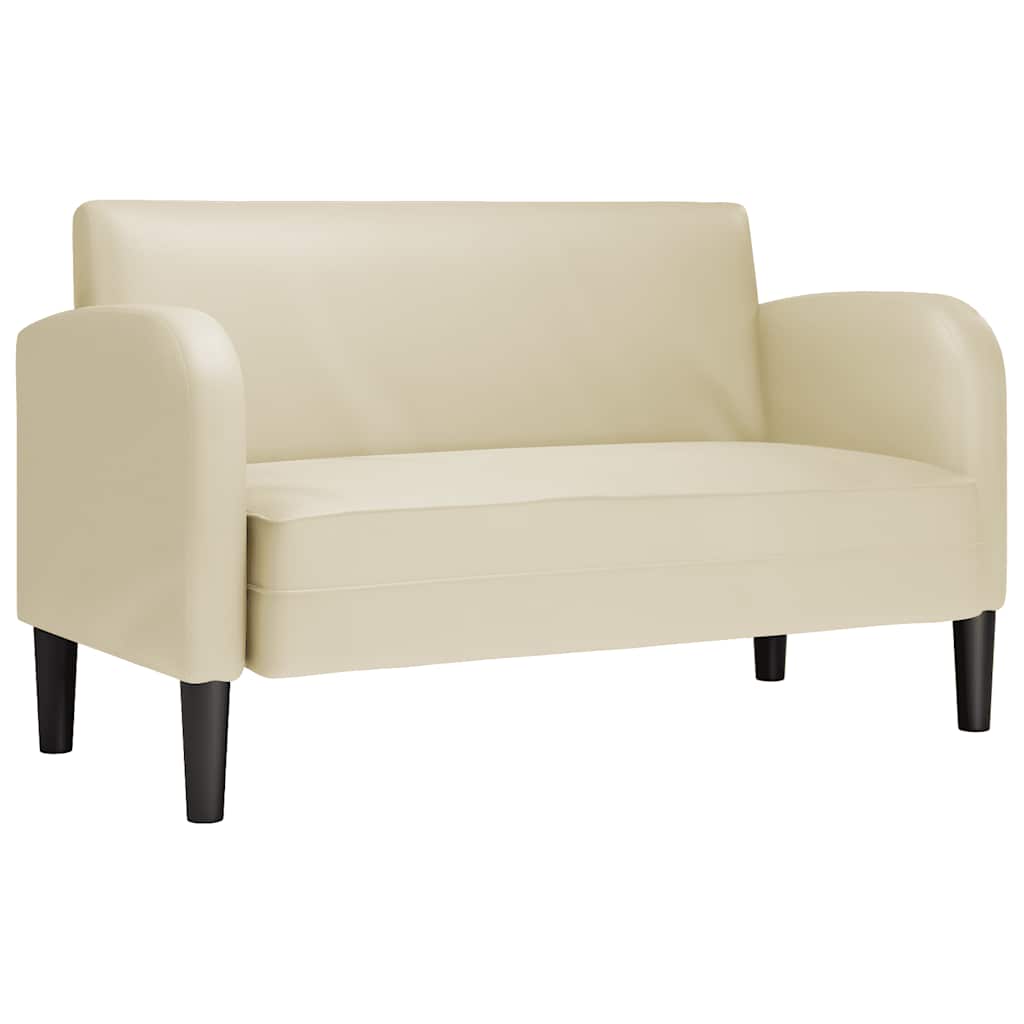 Canapea Loveseat crem 110 cm piele artificială GartenMobel Dekor