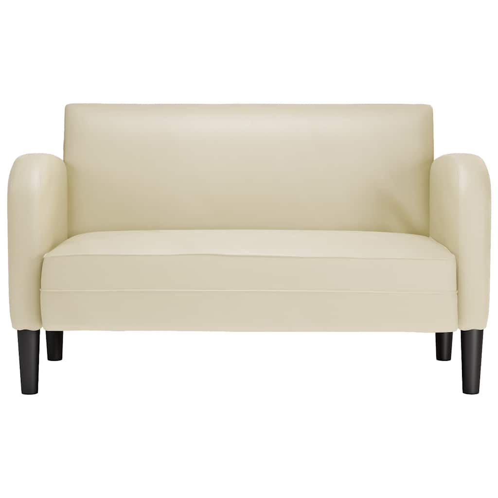 Canapea Loveseat crem 110 cm piele artificială GartenMobel Dekor