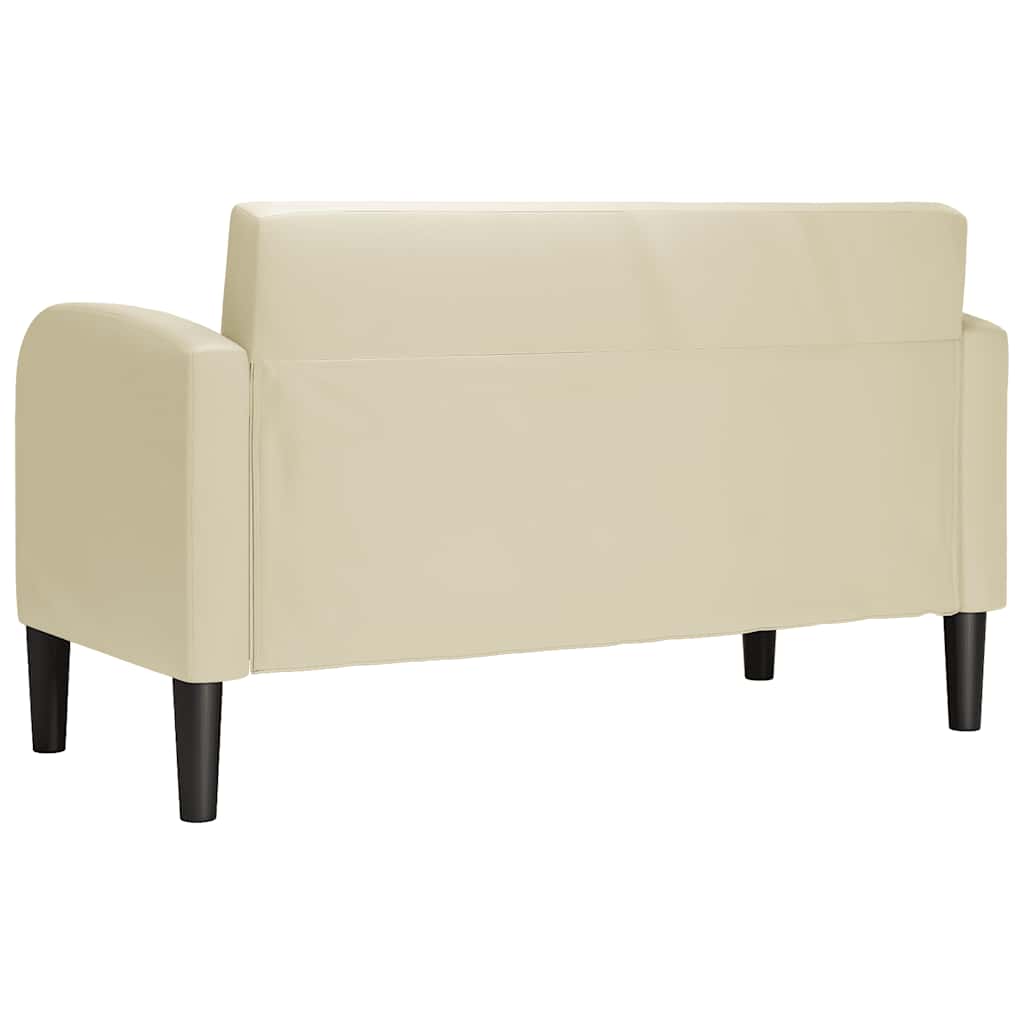 Canapea Loveseat crem 110 cm piele artificială GartenMobel Dekor