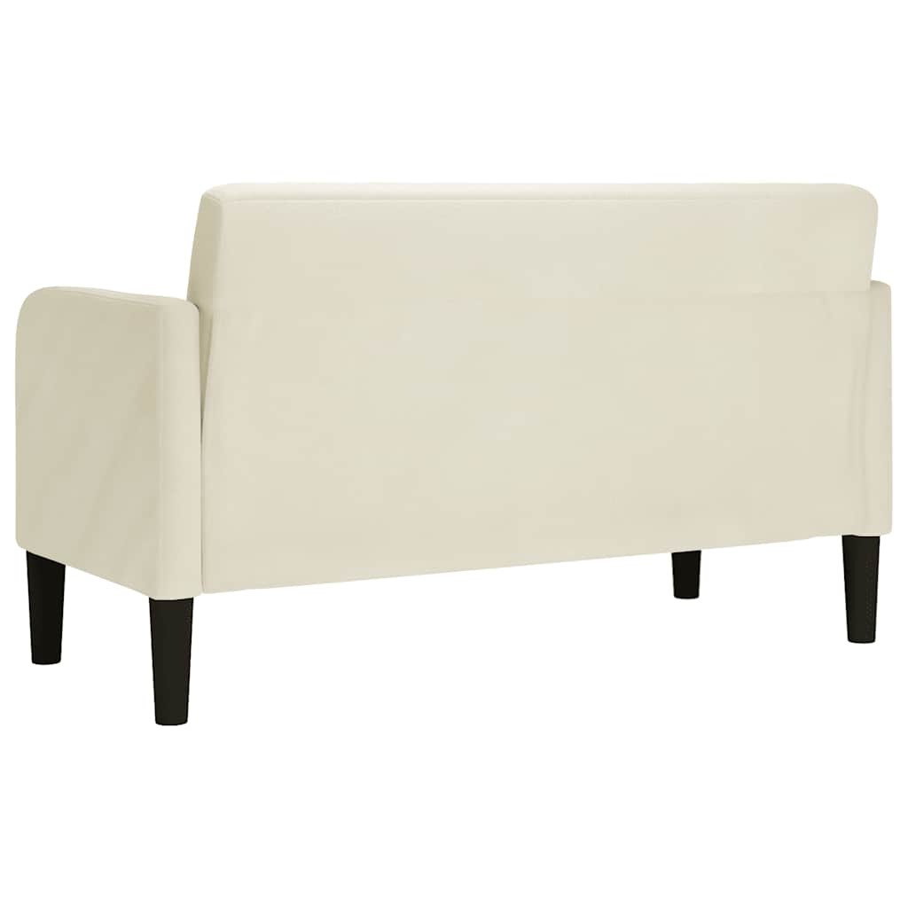 Canapea loveseat crem 109 cm catifea GartenMobel Dekor