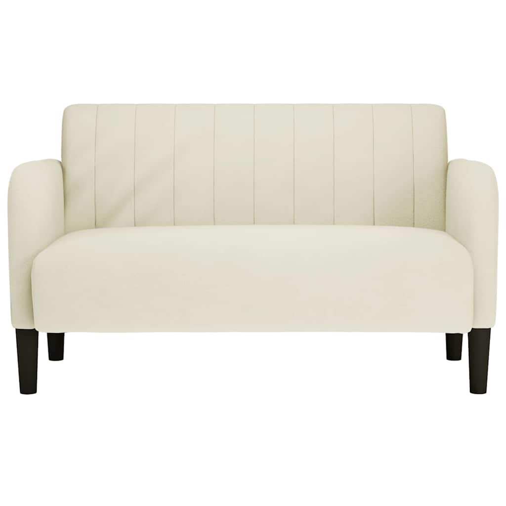 Canapea loveseat crem 109 cm catifea GartenMobel Dekor