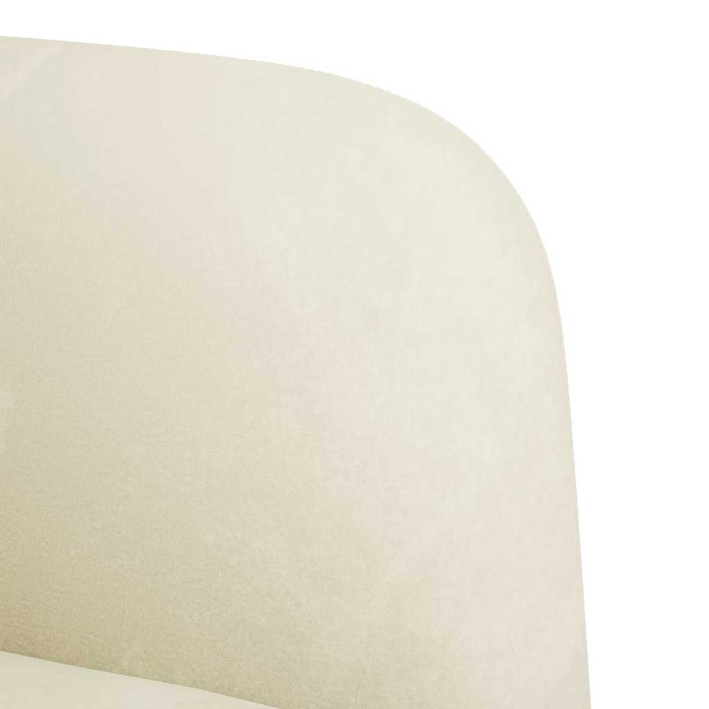 Canapea loveseat crem 109 cm catifea GartenMobel Dekor
