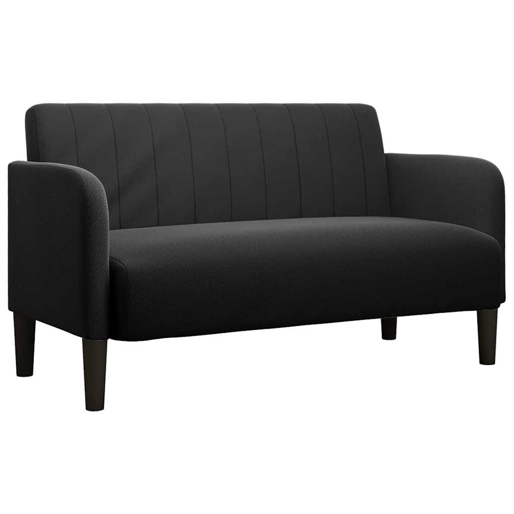 Canapea loveseat neagră 109 cm catifea GartenMobel Dekor