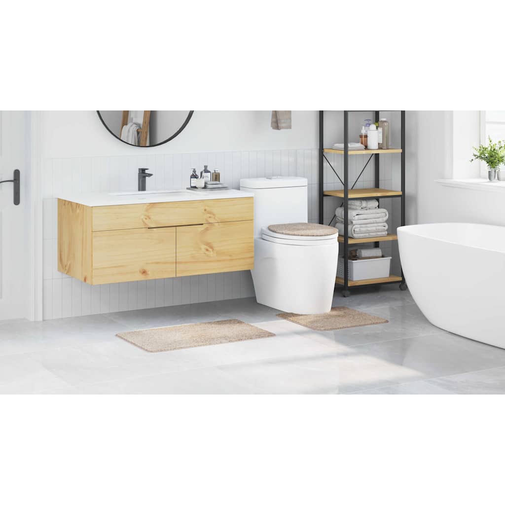 Set de mochete anti-derapante pentru baie 3 pcs Crem 50 x 50 cm GartenMobel Dekor