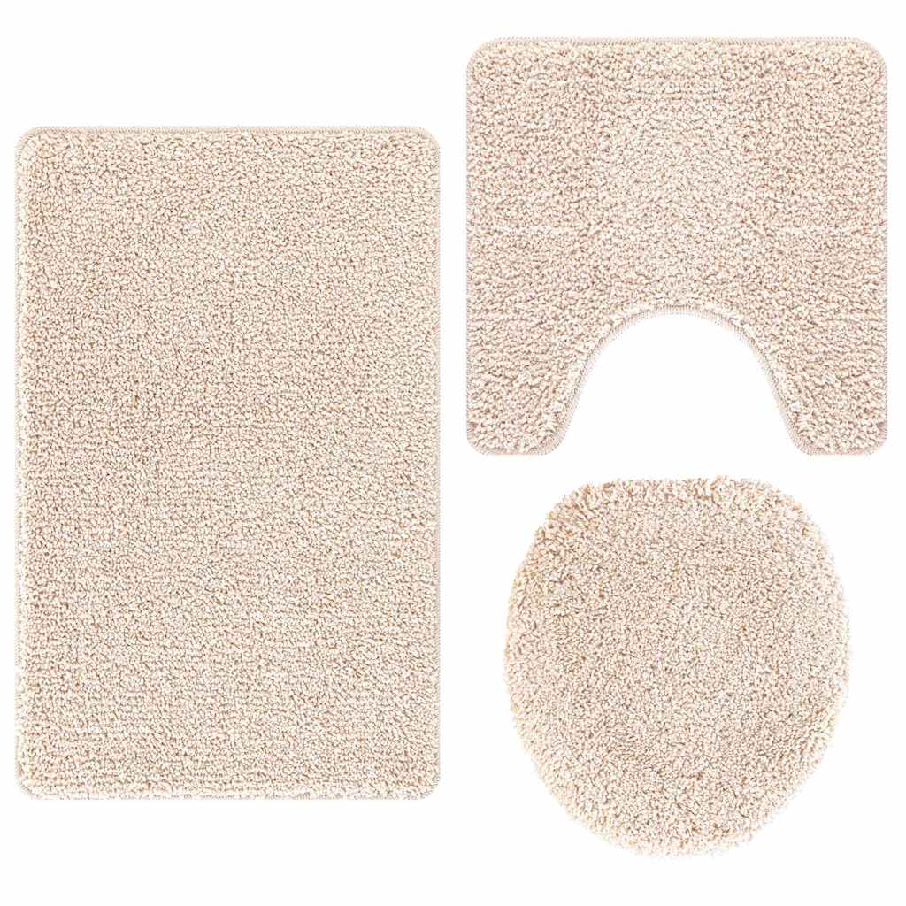 Set de mochete anti-derapante pentru baie 3 pcs Crem 50 x 50 cm GartenMobel Dekor