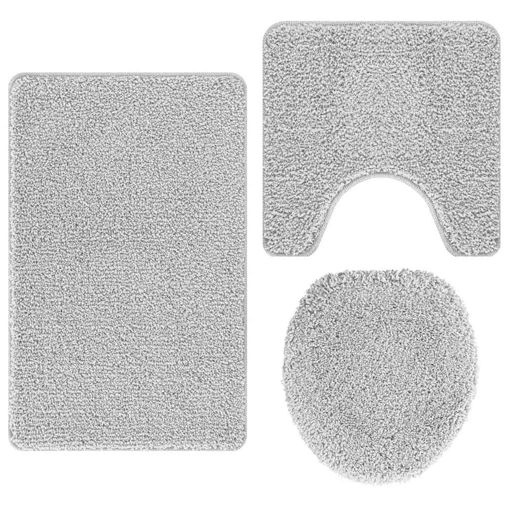 Set de mochete anti-derapante pentru baie 3 pcs Gri 50 x 50 cm GartenMobel Dekor