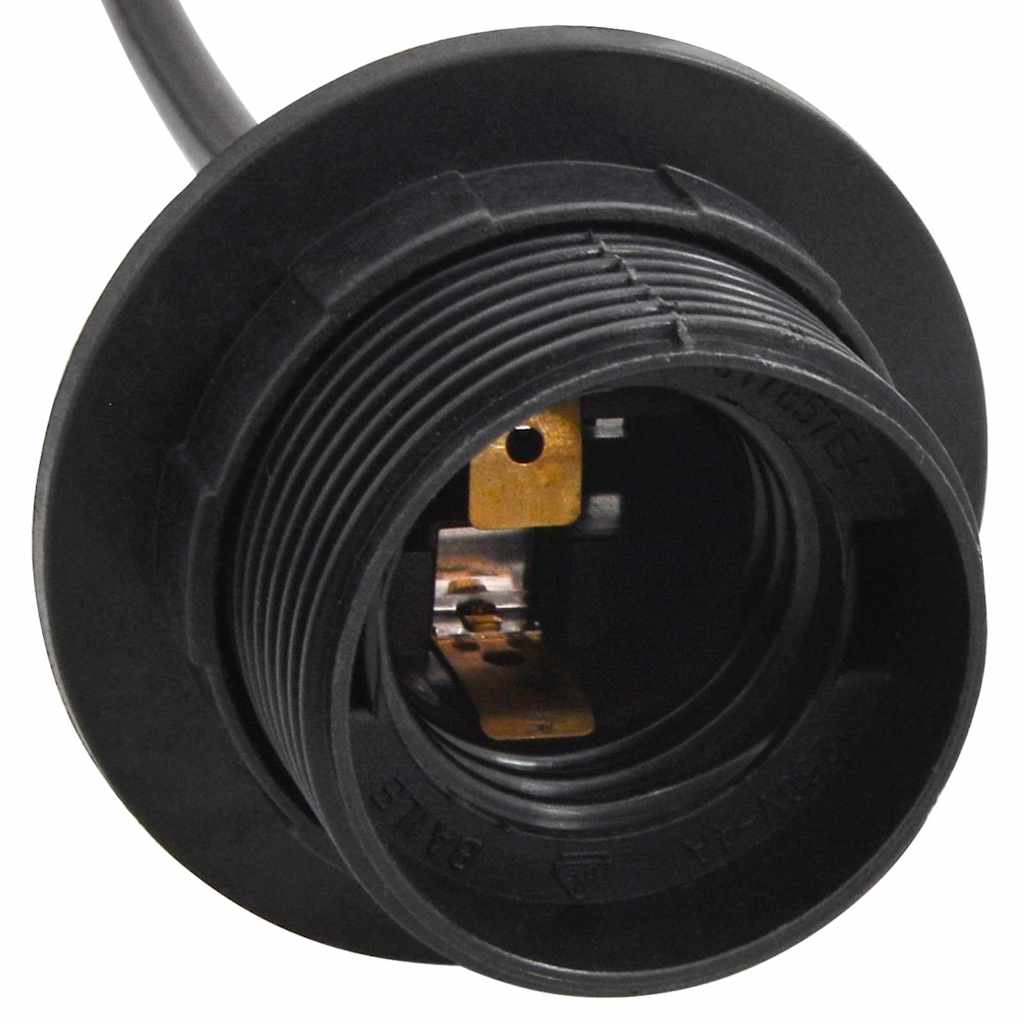 Lampă suspendată cu 6 suporturi E27 metal negru GartenMobel Dekor