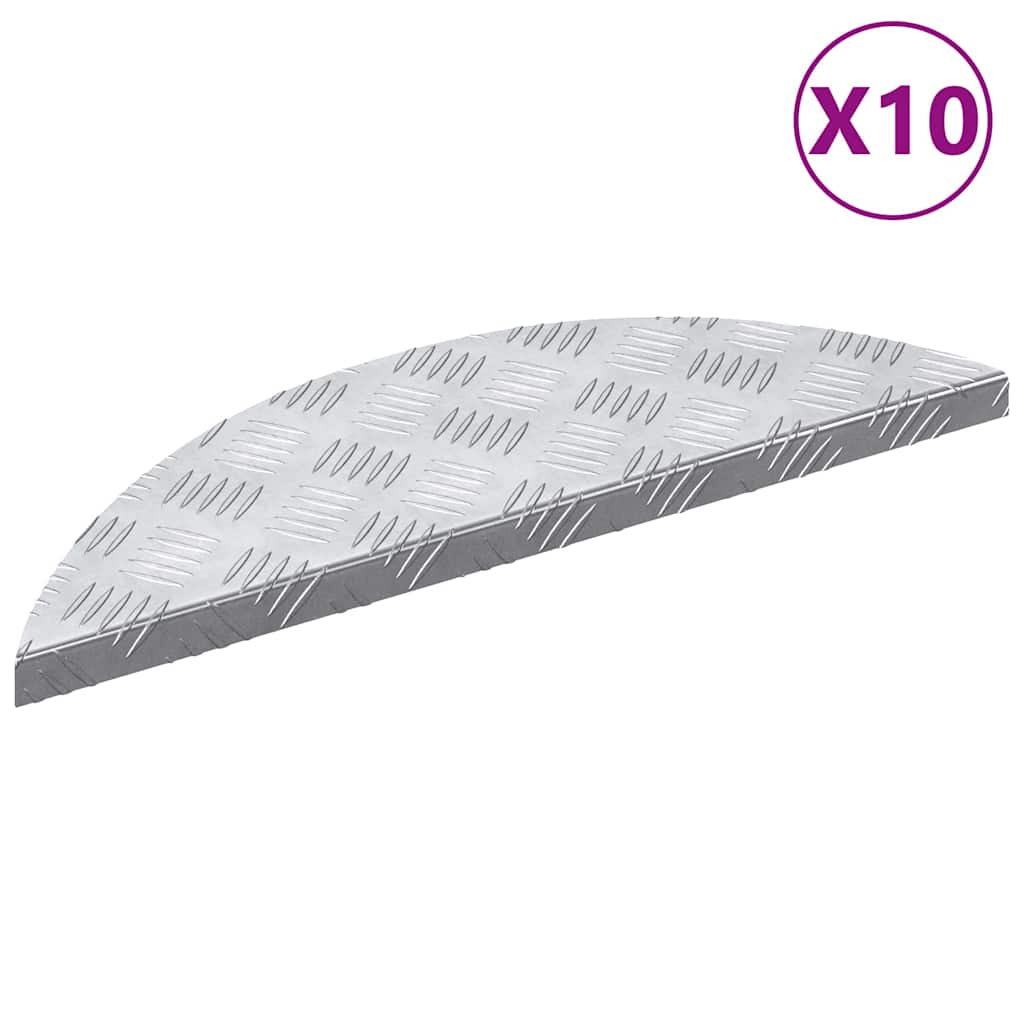 Plăci cu tablouri 10 pcs Argintiu 60 x 18 cm Aluminiu GartenMobel Dekor