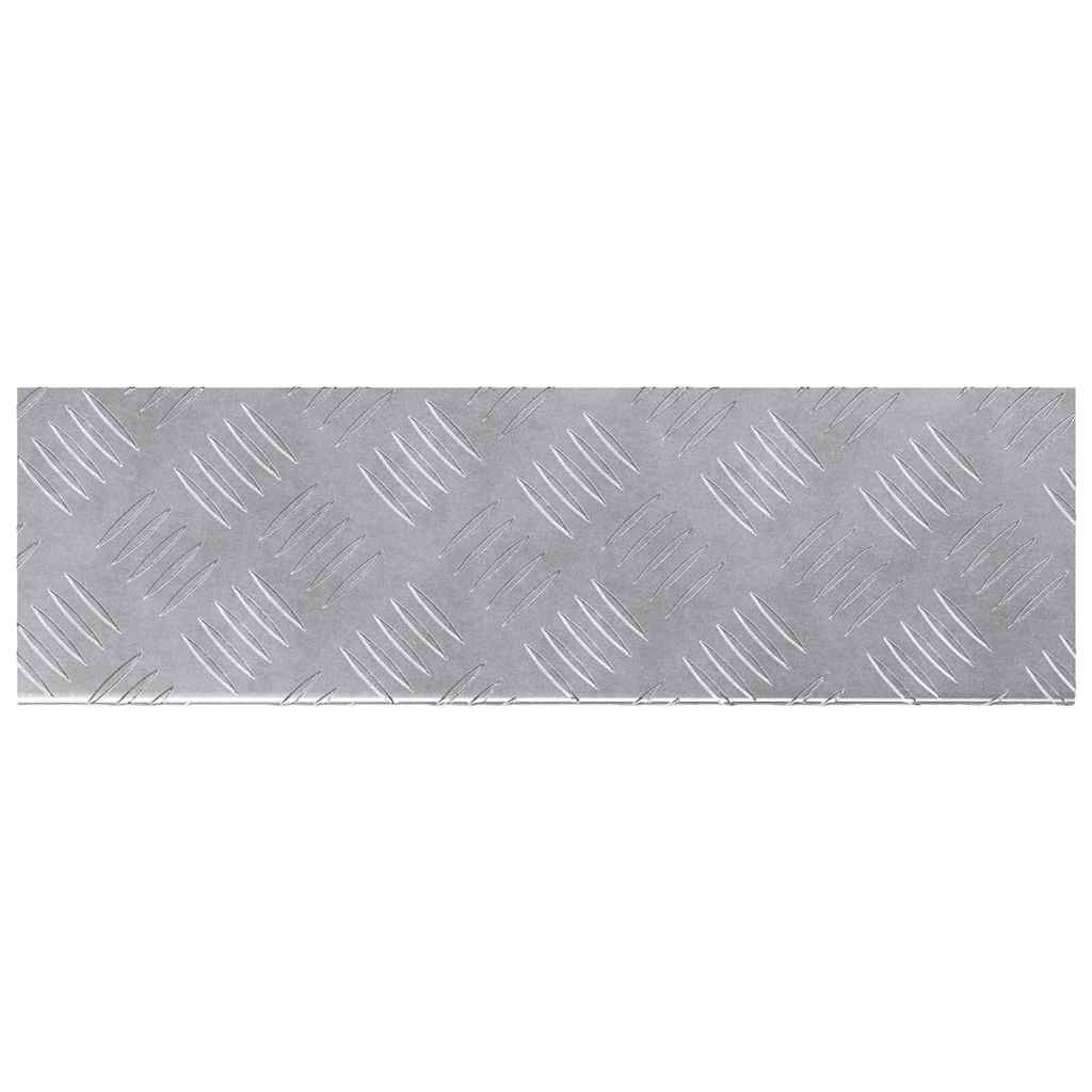 Plăci cu tablouri 10 pcs Argintiu 60 x 18 cm Aluminiu GartenMobel Dekor