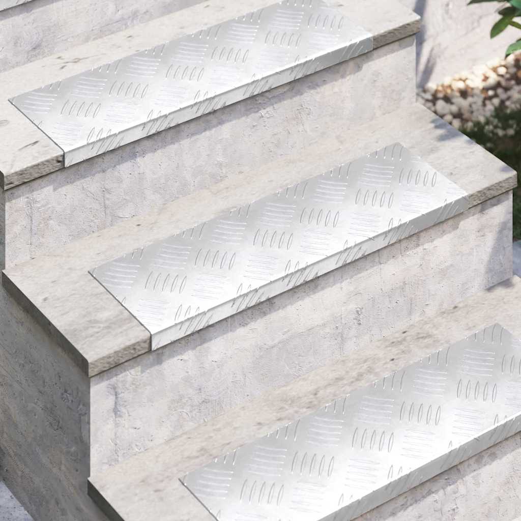 Plăci cu tablouri 10 pcs Argintiu 60 x 18 cm Aluminiu GartenMobel Dekor
