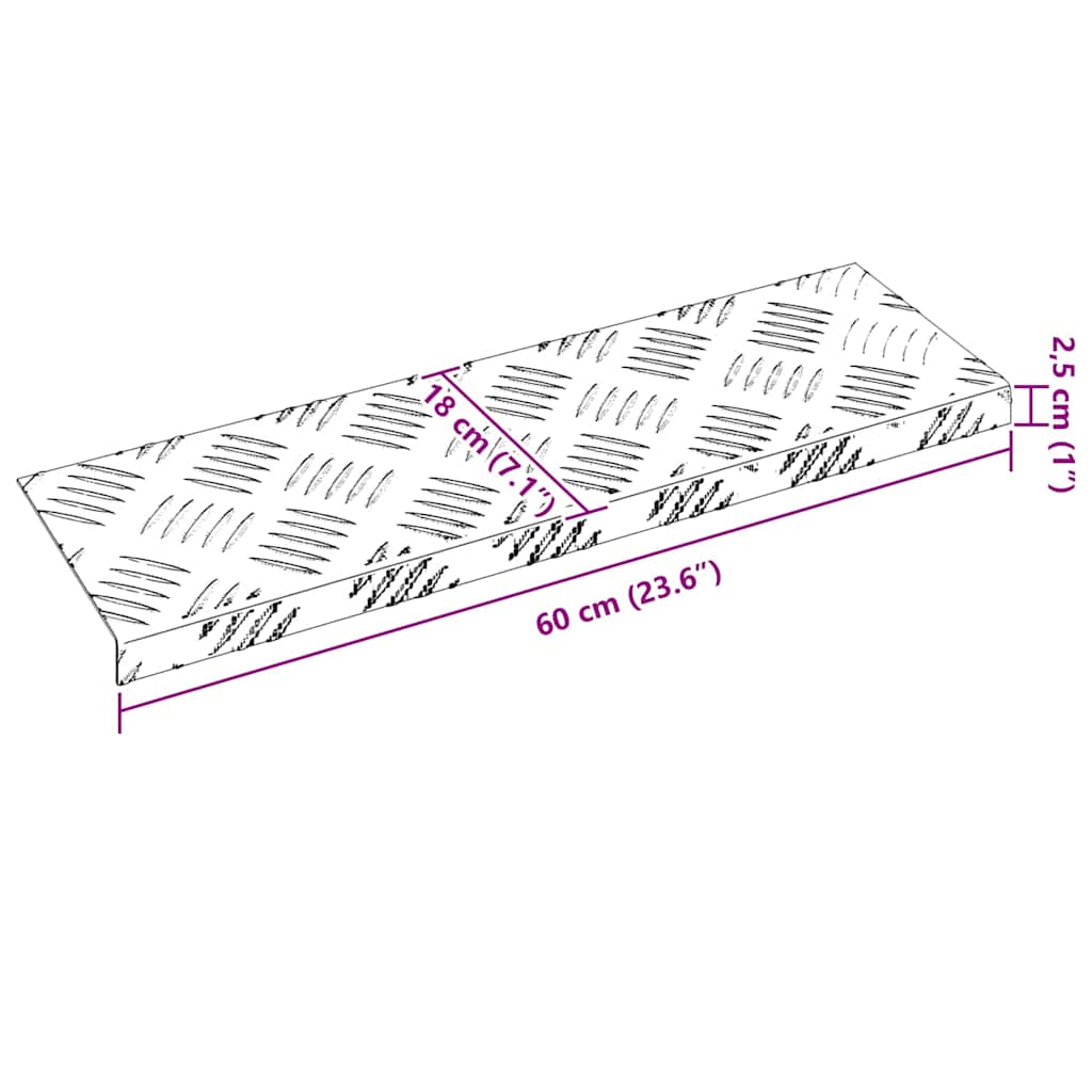 Plăci cu tablouri 15 pcs Argintiu 60 x 18 cm Aluminiu GartenMobel Dekor