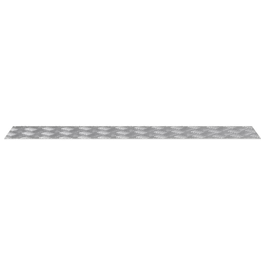 Plăci cu tablouri 2 pcs Argintiu 100 x 20 cm Aluminiu GartenMobel Dekor