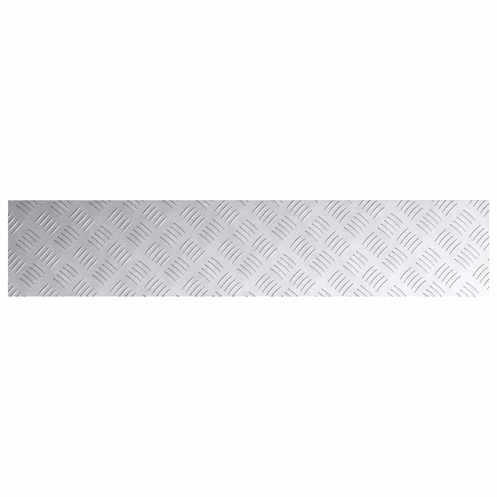 Plăci cu tablouri 2 pcs Argintiu 100 x 20 cm Aluminiu GartenMobel Dekor