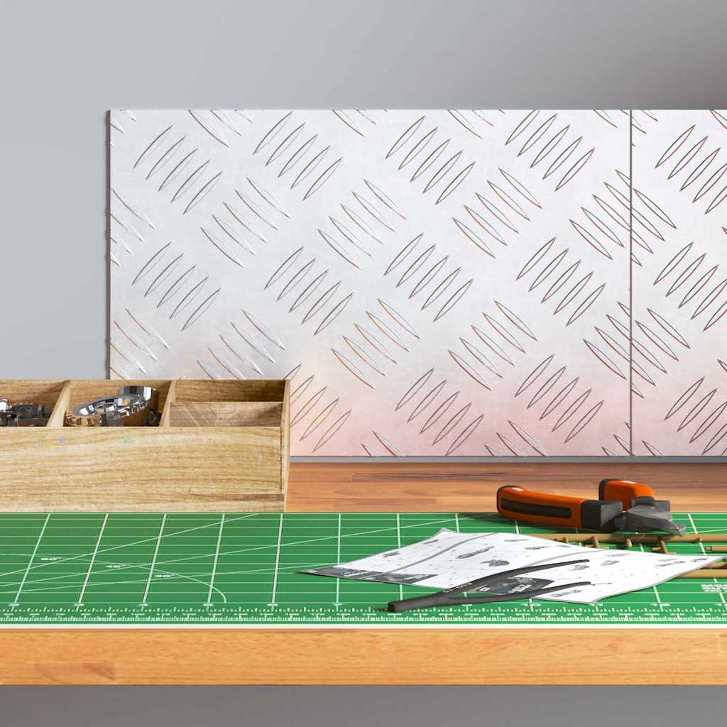 Plăci cu tablouri 2 pcs Argintiu 30 x 20 cm Aluminiu GartenMobel Dekor