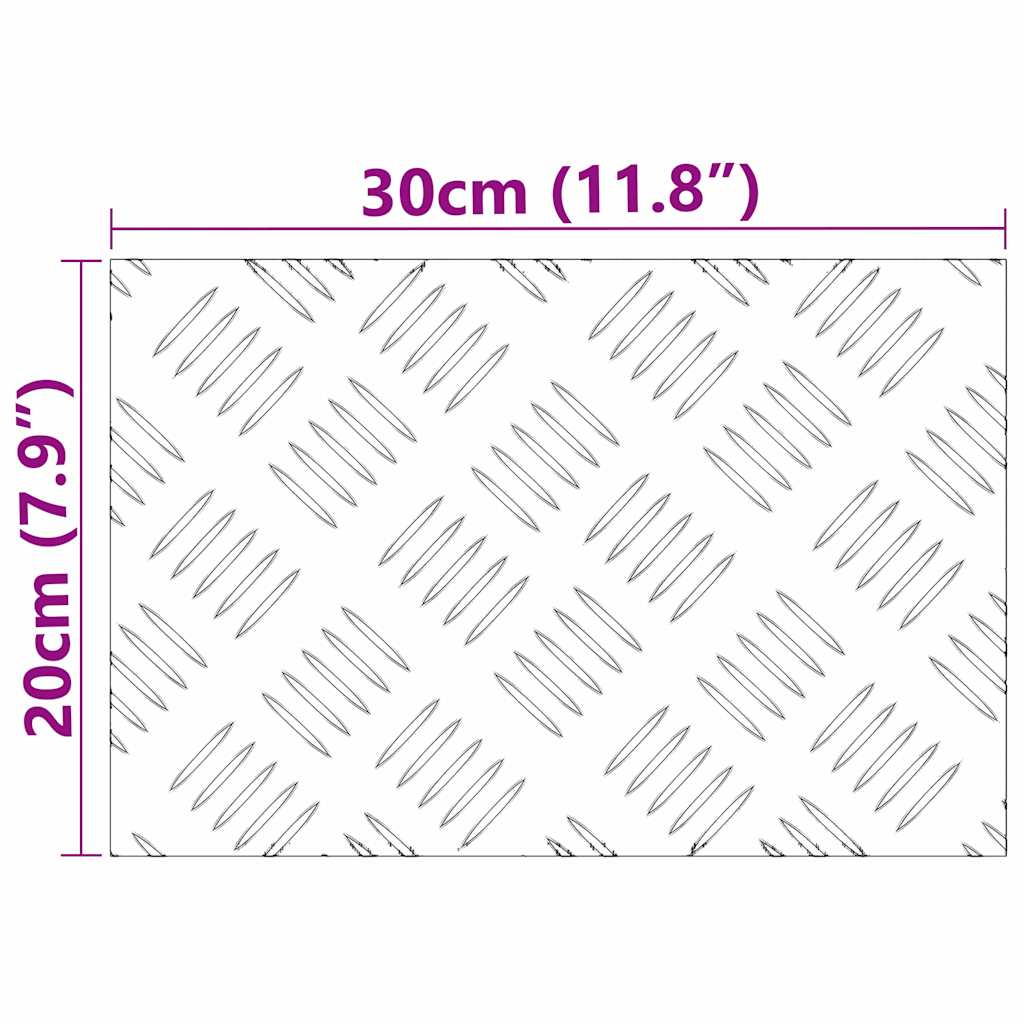 Plăci cu tablouri 2 pcs Argintiu 30 x 20 cm Aluminiu GartenMobel Dekor