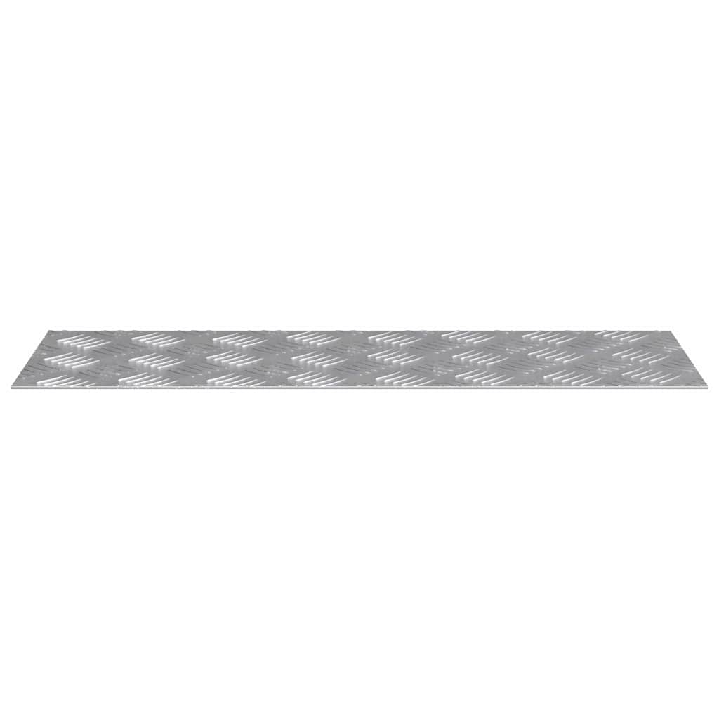 Plăci cu tablouri 2 pcs Argintiu 60 x 20 cm Aluminiu GartenMobel Dekor