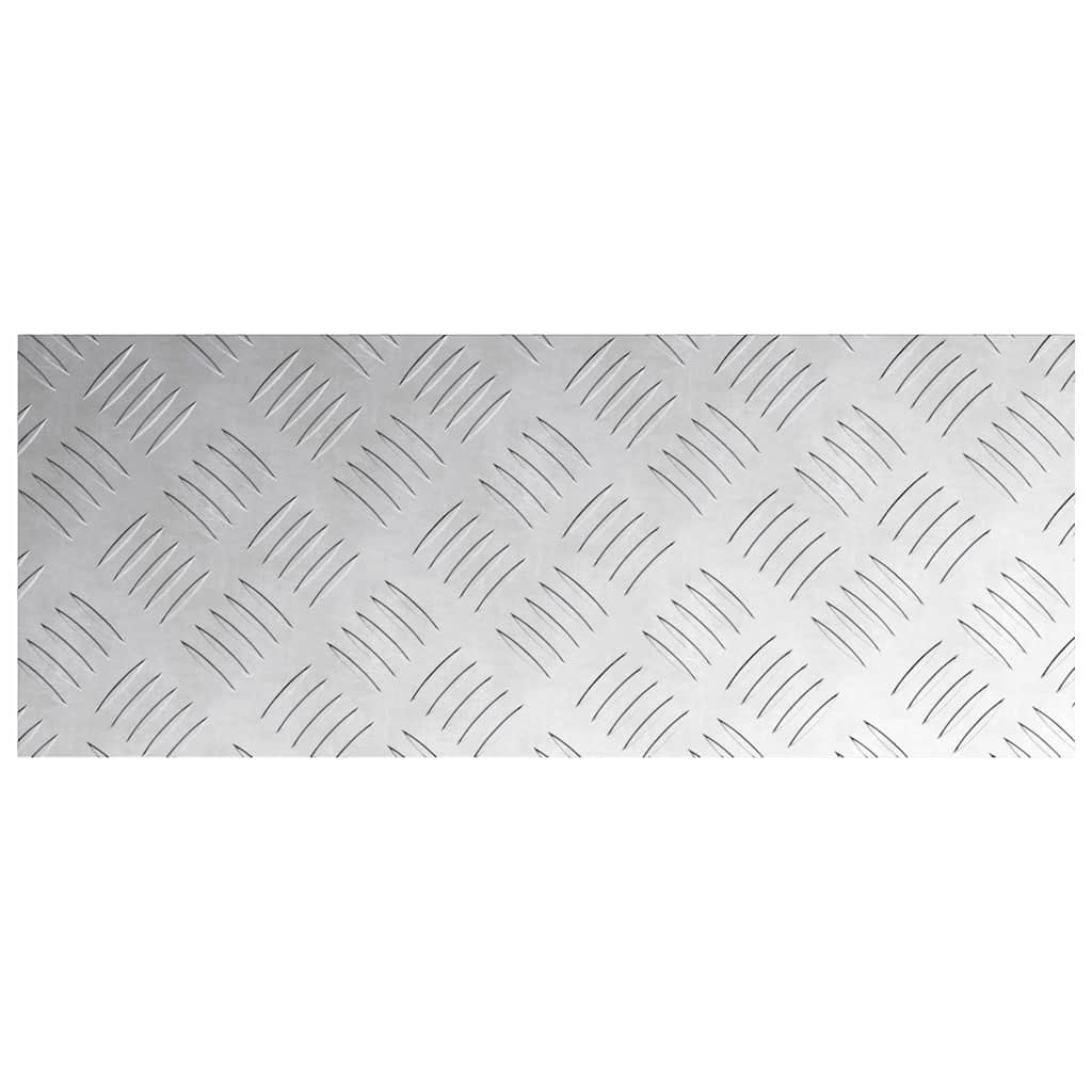 Plăci cu tablouri 4 pcs Argintiu 50 x 20 cm Aluminiu GartenMobel Dekor