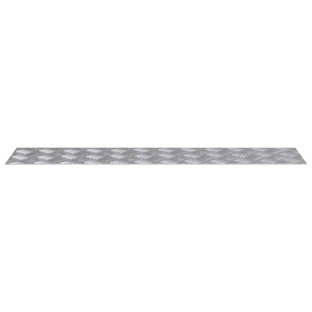 Plăci cu tablouri 4 pcs Argintiu 90 x 20 cm Aluminiu GartenMobel Dekor