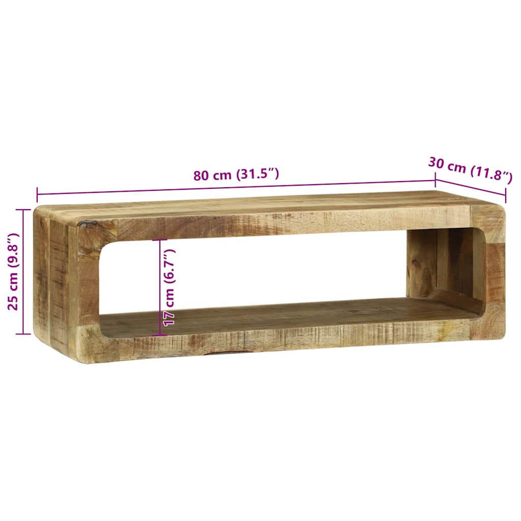 Cabinet TV cu raft cu depozitare Maro Lemn masiv de mango GartenMobel Dekor