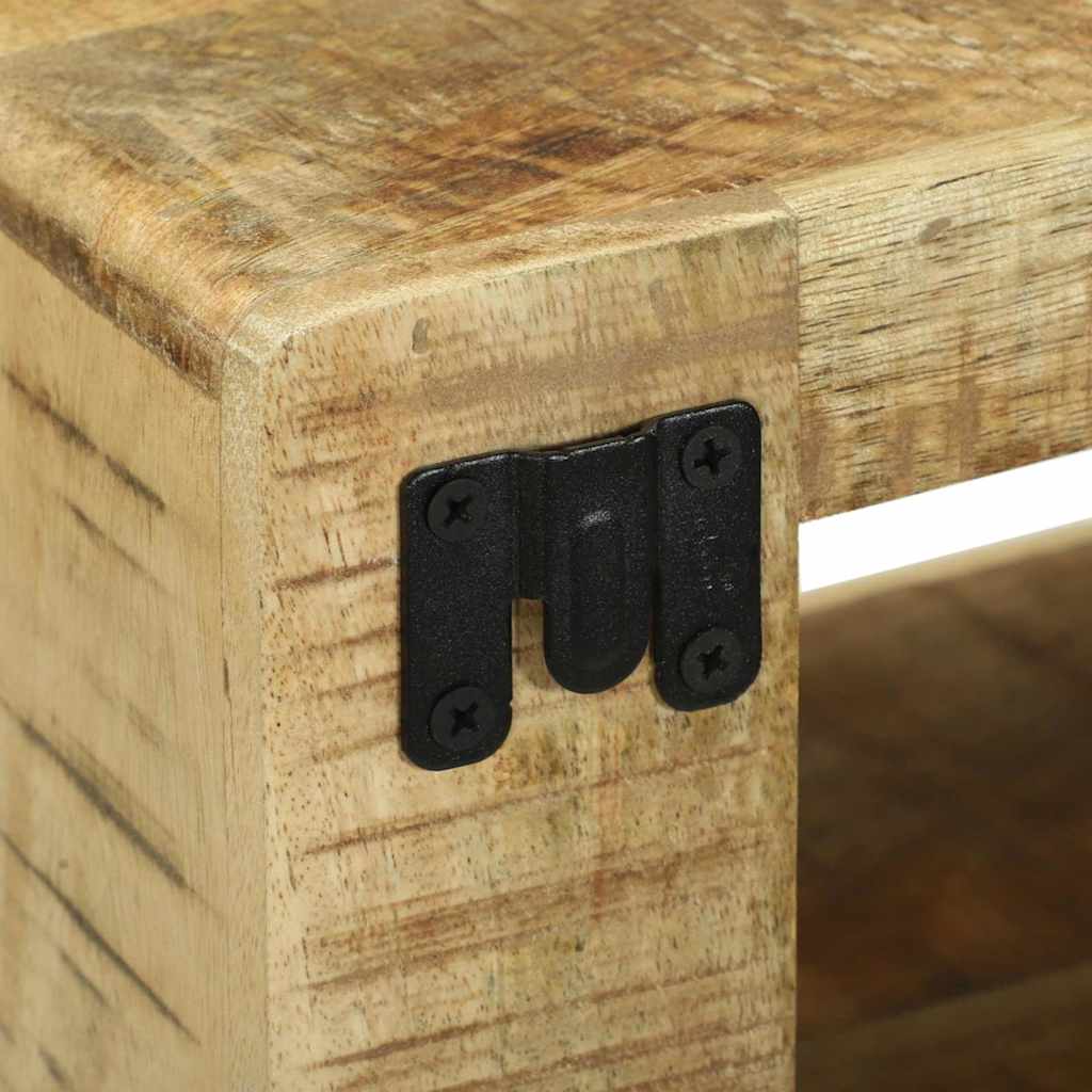 Cabinet TV cu raft cu depozitare Maro Lemn masiv de mango GartenMobel Dekor